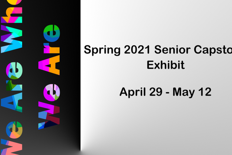 rainbow text on black and gray